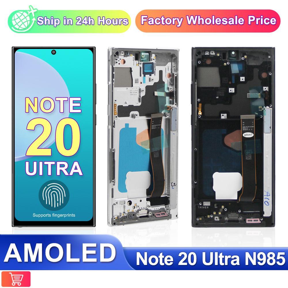 SAMSUNG AMOLED Note20Ultraหน้าจอสําหรับSamsung Galaxyหมายเหตุ 20 Ultra N985F N986BจอแสดงผลLCD Touch 