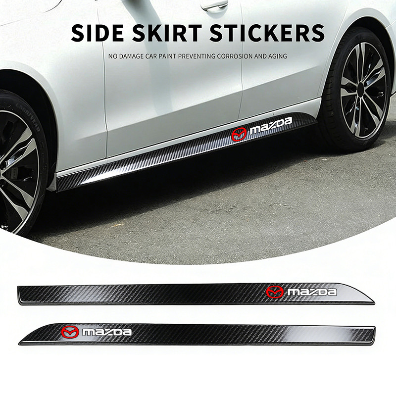 2 ชิ้นด้านข้างกระโปรง Sill Stripe Body Decals สติกเกอร์สําหรับ Mazda 2 3 6 323 CX3 CX4 CX5 CX8 CX30 BT50 ราคา ถูกที่สุด ดีลบีเคเค แกลเลอรีภาพที่ 2