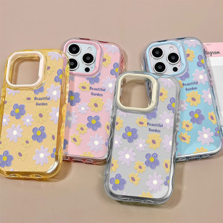 COD-ในไทย💥 เคสโทรศัพท์12 ดอกใม้ลายม่วง เคสใสอะคริลิค ระลอกเยลลี่ For IPhone17 16E 14 15 PLUS 11 12Pro 13 ProMAX เคสแข็ง