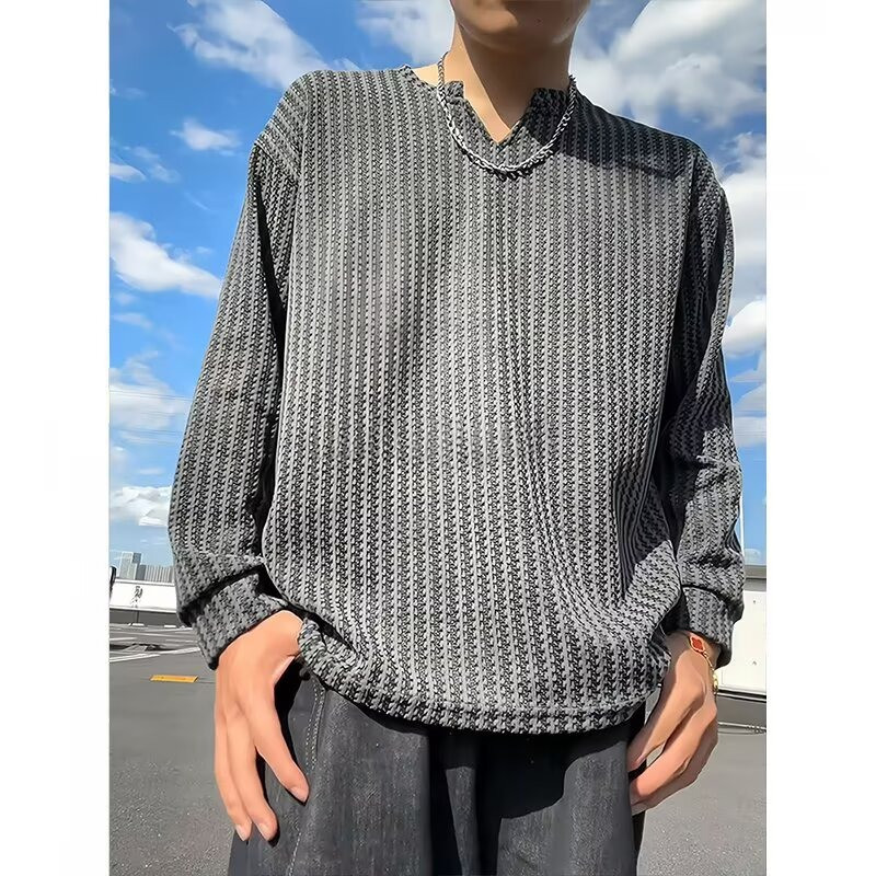 เสื้อยืดแขนยาวแฟชั่นใหม่ สไตล์ไม่เหมือนใคร ดีไซน์สลิมฟิต ระบายอากาศได้ดี และทนทาน