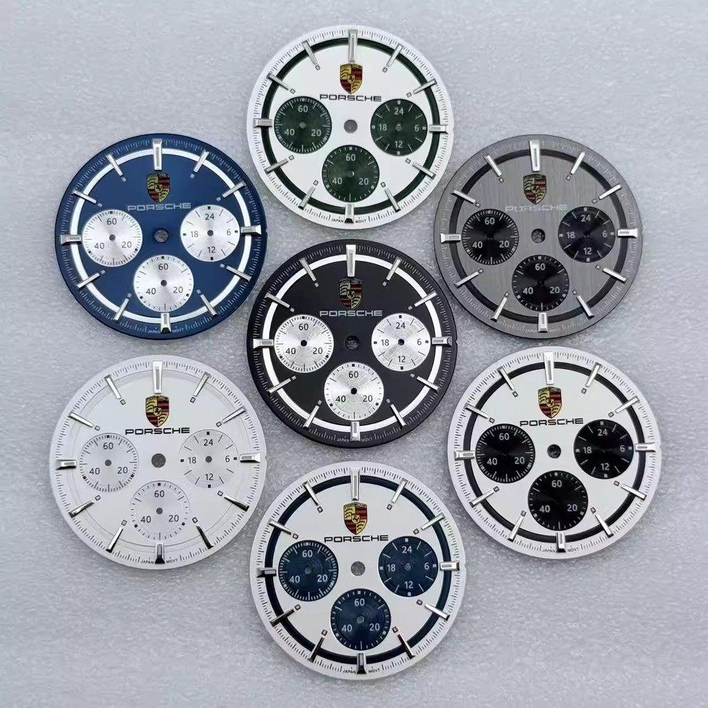 VK63 Quartz Movement Dial ดัดแปลง Multi-Function Chronograph Dial เส้นผ่านศูนย์กลาง 32.5 มม
