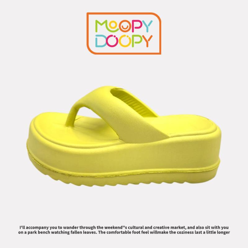 Moopy Doopy Ladies Wedge Slipper MLL1-7628 พร้อมรองเท้าส้นสูงภายนอกสําหรับเพิ่มความสูงและรองเท้าแตะผ