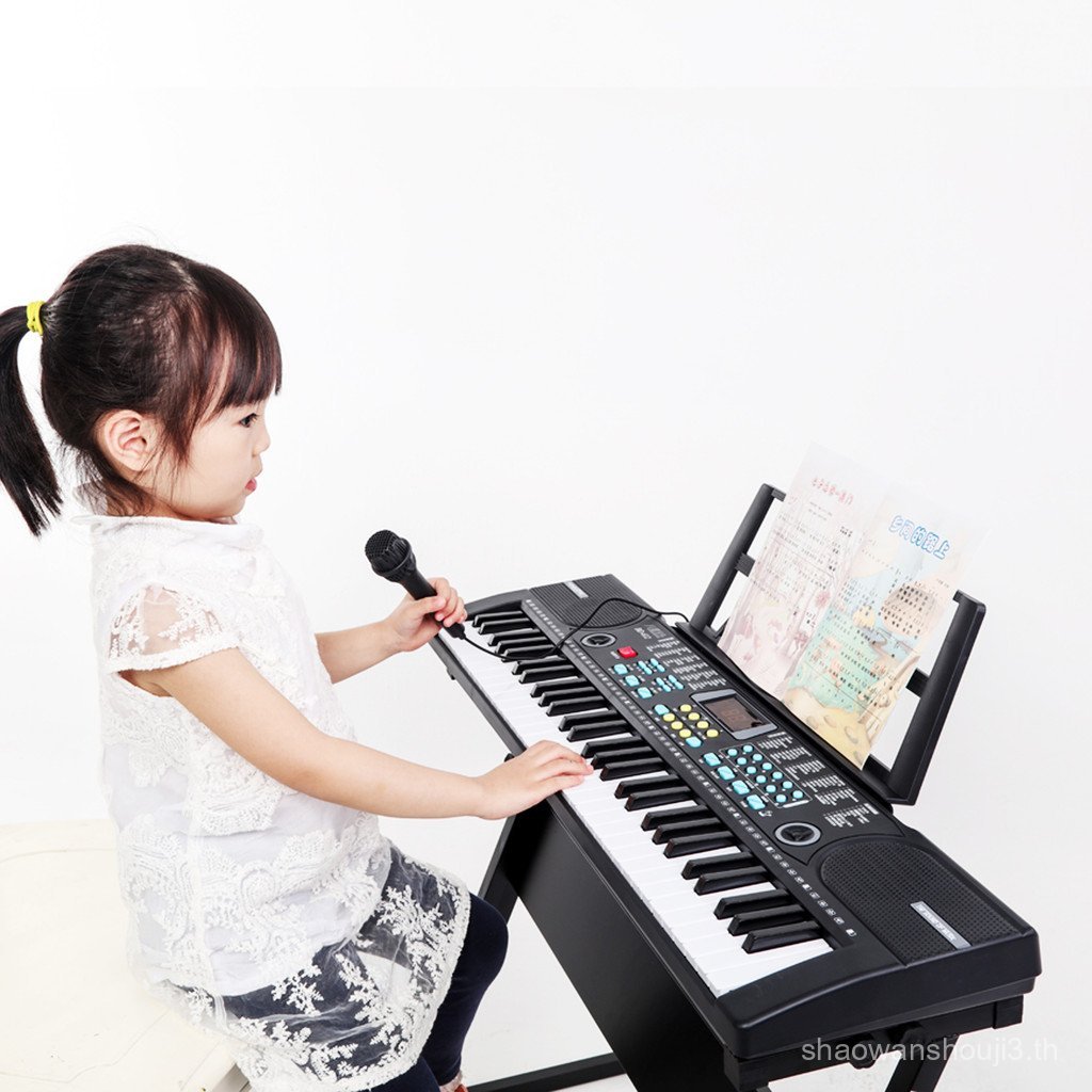 Octave Baby ขายส่งคีย์บอร์ดอิเล็กทรอนิกส์สําหรับเด็ก 61 คีย์สามารถเชื่อมต่อกับโทรศัพท์มือถือภายนอกสา