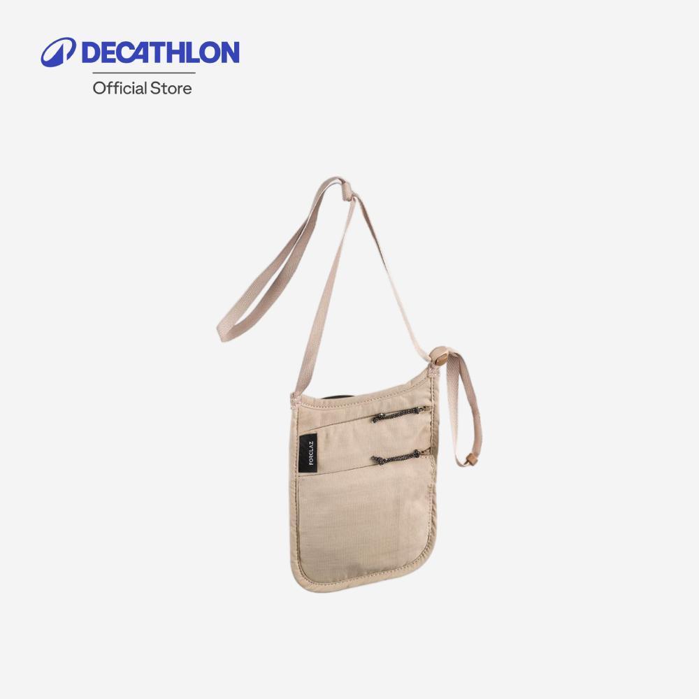 Decathlon Discreet Neck Pouch Travel Rfid กระเป๋าห้อยคอนิรภัยนิรภัยรุ่น Travel Rfid - Beige