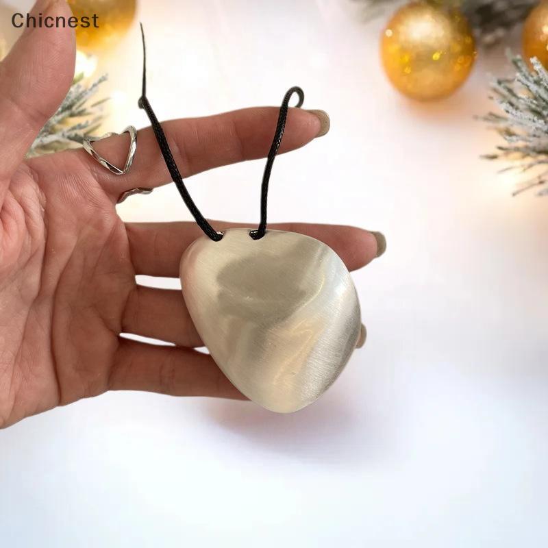 [Chc] แฟชั่นโลหะเคลือบไม่สม่ําเสมอจี้สร้อยคอสําหรับผู้หญิงสาวโซ่เสื้อกันหนาวยาวเรียบง่ายอุปกรณ์เสริม