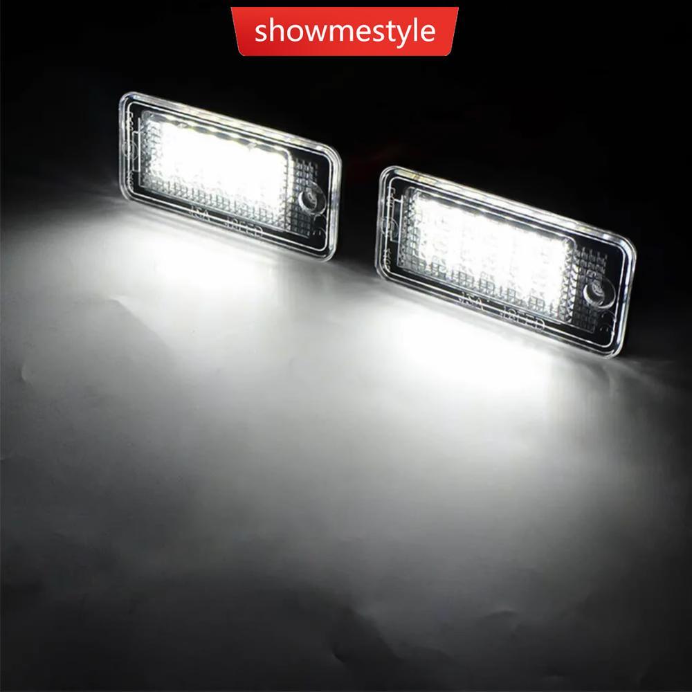 SES 2 ชิ้น DC 12 โวลต์หมายเลขรถป้ายทะเบียนโคมไฟไม่มีข้อผิดพลาด Canbus สีขาวสําหรับ Audi A3 S3 A4 S4 
