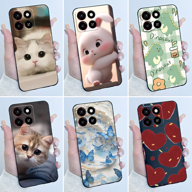 เคสการ์ตูนน่ารักสําหรับ ZTE Blade A35 A55 การพิมพ์เชลล์ BlasdeA35 BladeA55 ฝาครอบป้องกันซิลิโคนอ่อนนุ่มปลอกสีดํา