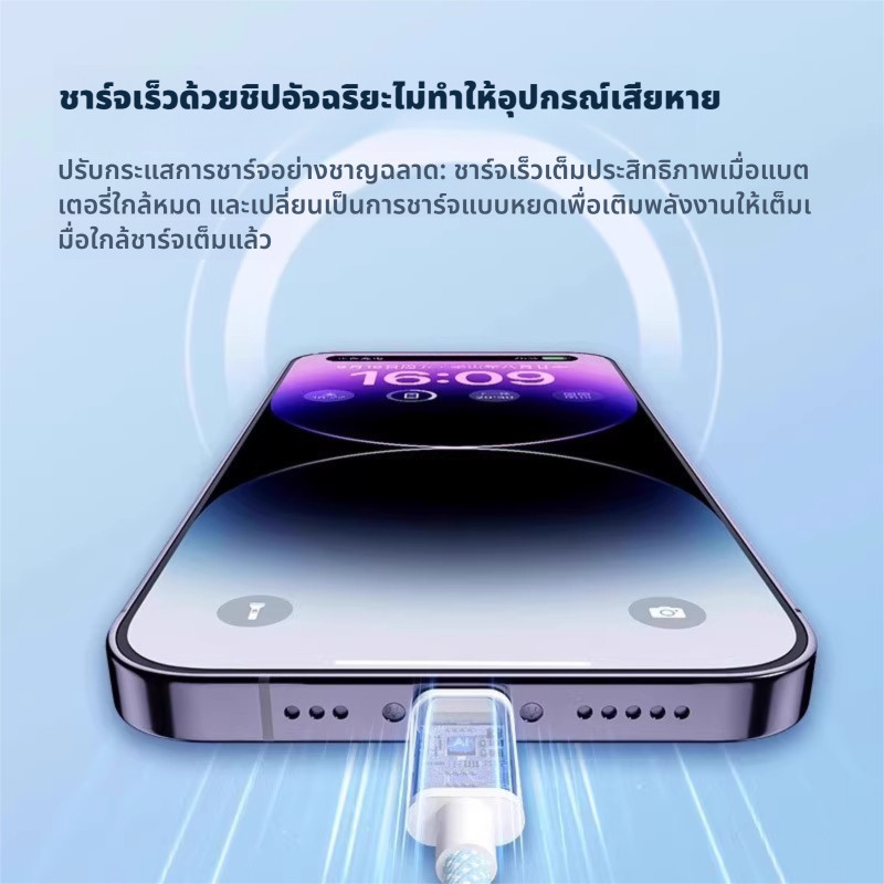 สายชาร์จเร็ว PD30W สายชาร์จ Fast charging ใช้ได้กับ iPhone12 13 pro iPhone 14 pro max - รูปที่ 5