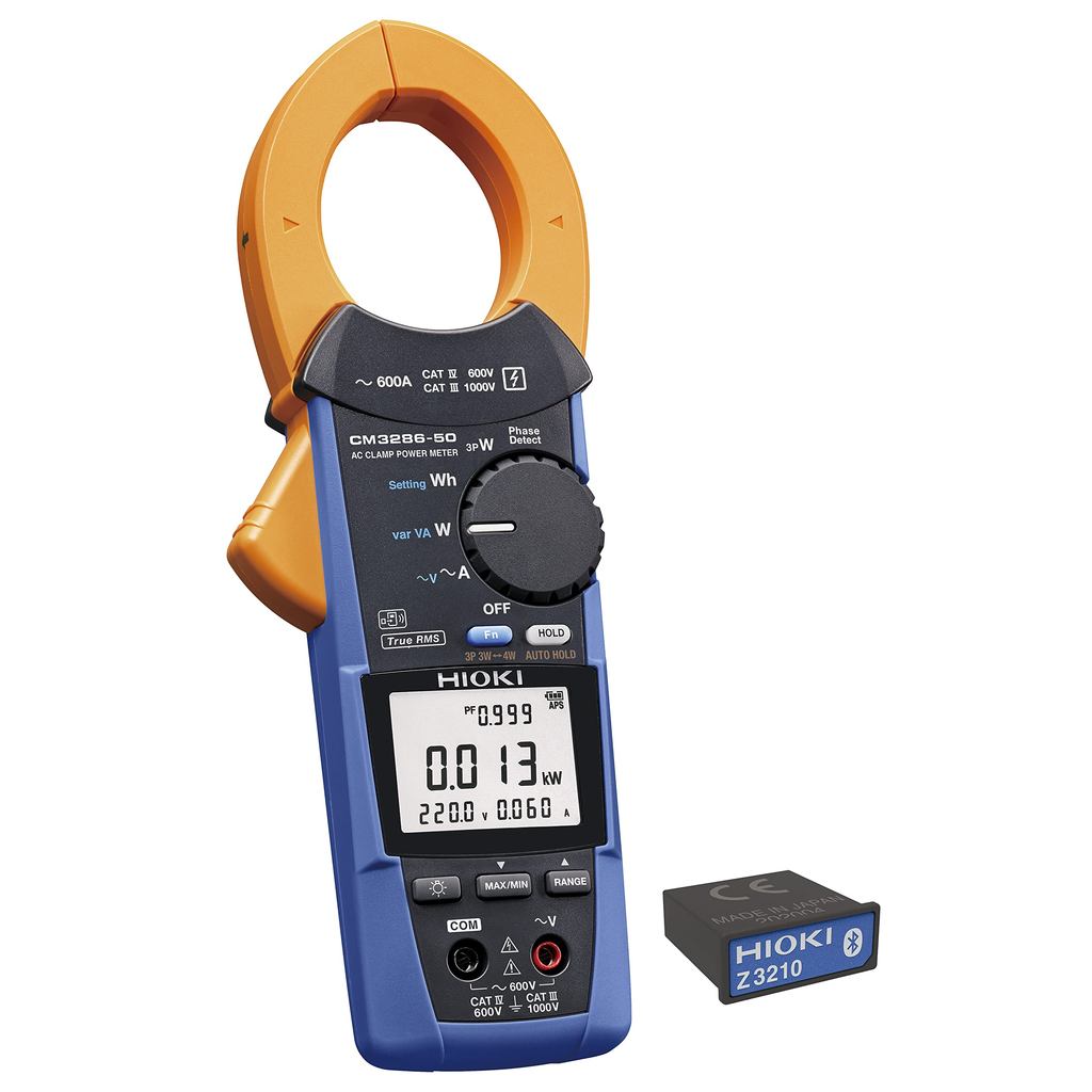 HIOKI AC Clamp Power Meter CM3286-90 with Wireless Adapter Z3210 Set - AC 600A, True RMS, Made in Ja