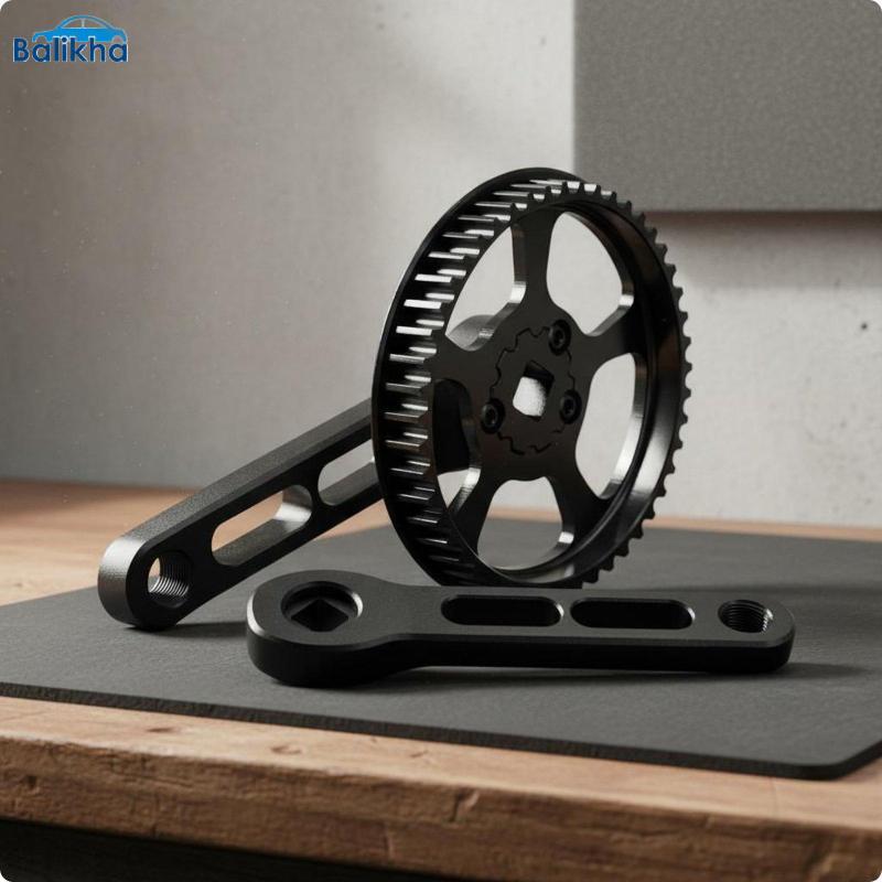 [Balikha] 46T Belt Drive Chainring 8M Cycle Belt Pulley Crank Compatible Replacement 120mm Crankset 