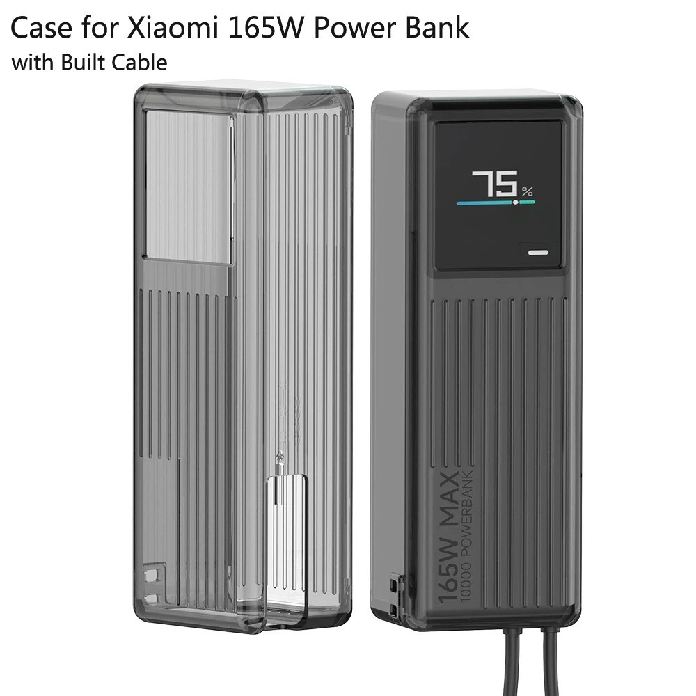 สําหรับ Xiaomi 165W Power Bank 10000mAh PB1165MI ฝาครอบในตัวสาย USB C แบบพกพา Charger Travel Storage Case