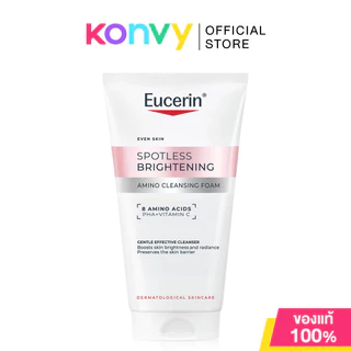 Eucerin Spotless Brightening Amino Cleansing Foam 150g โฟมล้างหน้าสูตรอ่อนโยน ยูเซอริน ทำความสะอาดผิวล้ำลึก ไม่แห้งต...