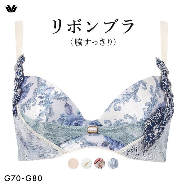 Wacoal Ribbon Bra เก็บกระชับด้านข้าง BXB473 (ไซส์ G)(40BXB473G)(ส่งตรงจากญี่ปุ่น)1