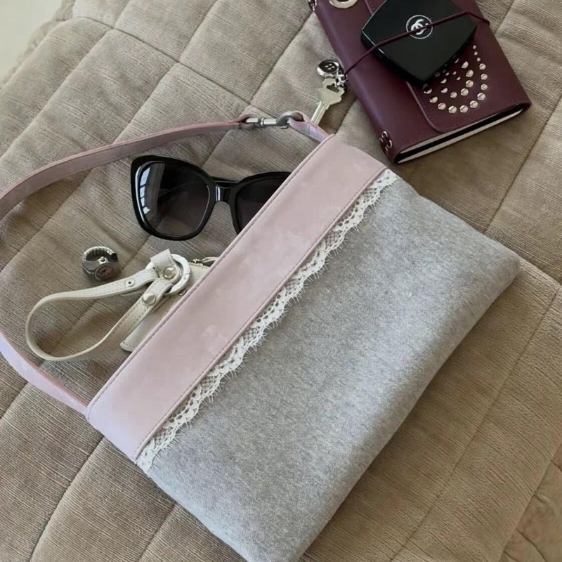 Korean hieta's new lace-trimmed versatile simple shoulder handbag