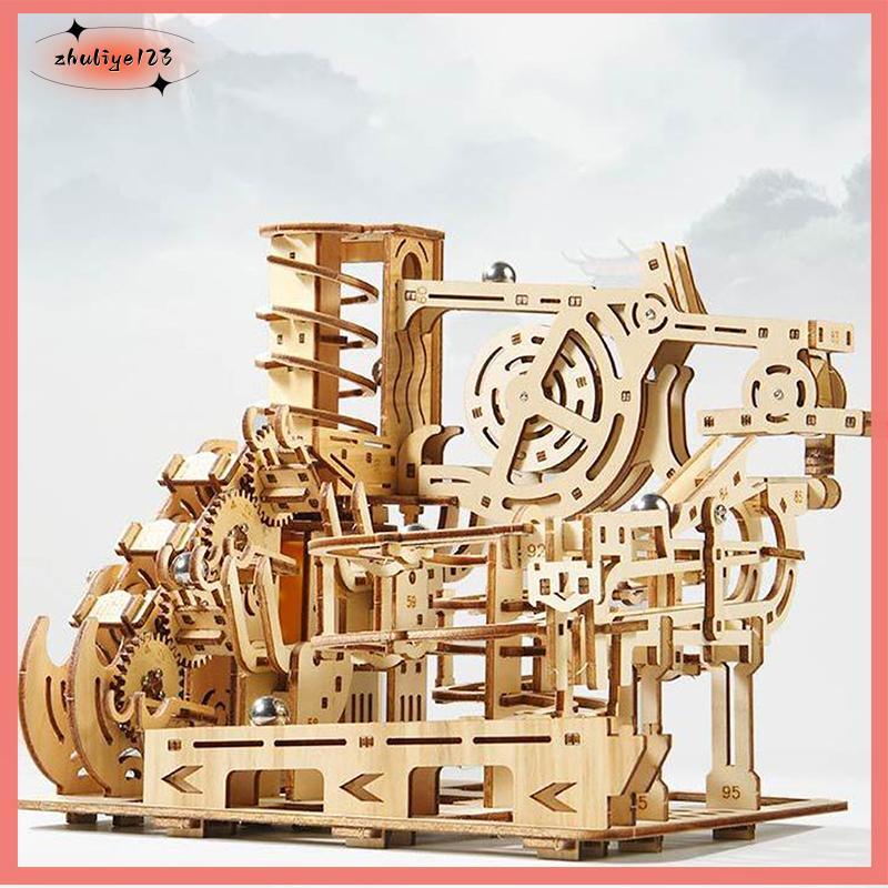 <zhuliye123> 1 ชุดหินอ่อน Run Kit 3D ไม้เกลียว Plank แผนที่ปริศนาไฟฟ้า Tra อุปกรณ์ Mechanical รุ่นวิ