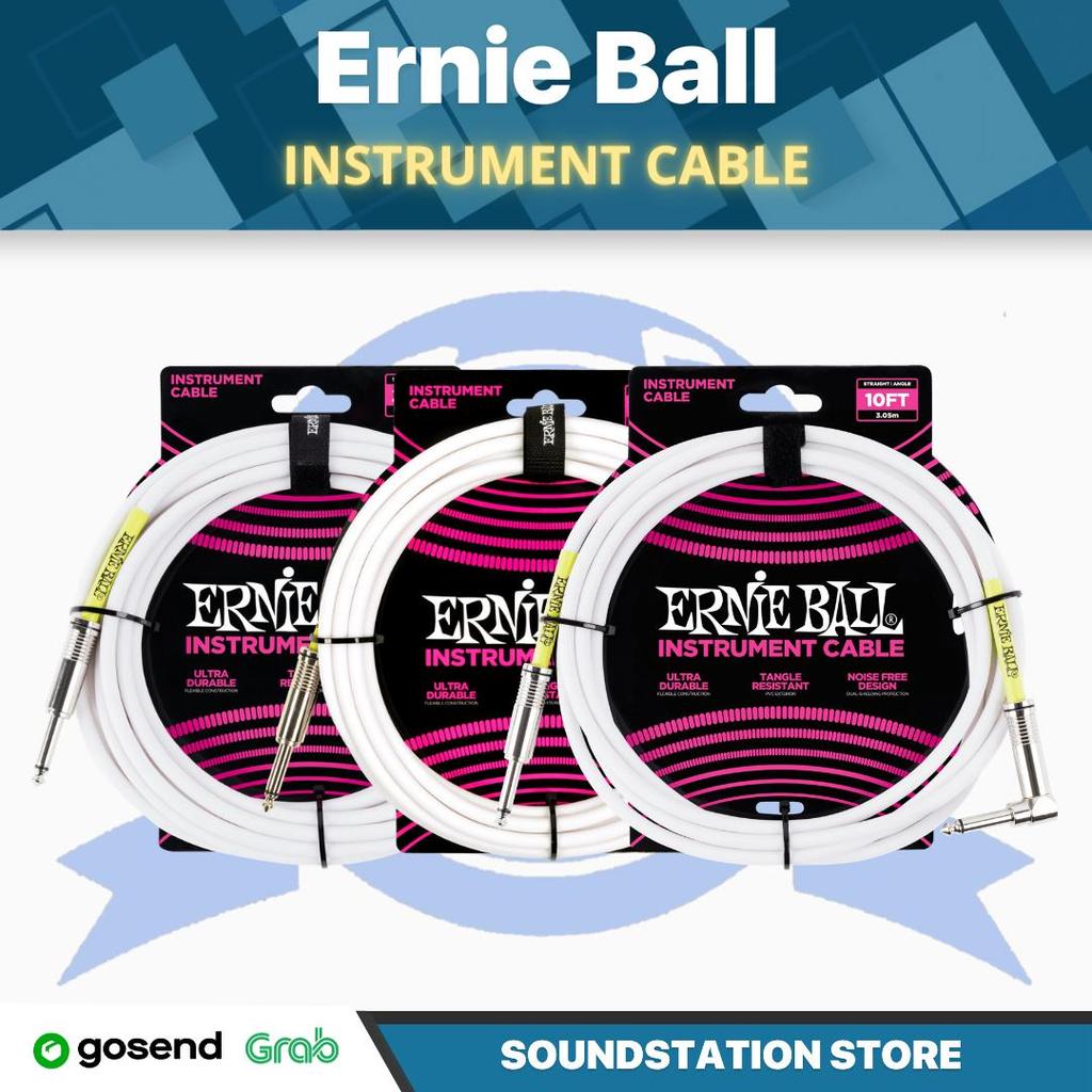 Ernie Ball PVC Straight to Angled Instrument Cable - สายแจ็ค