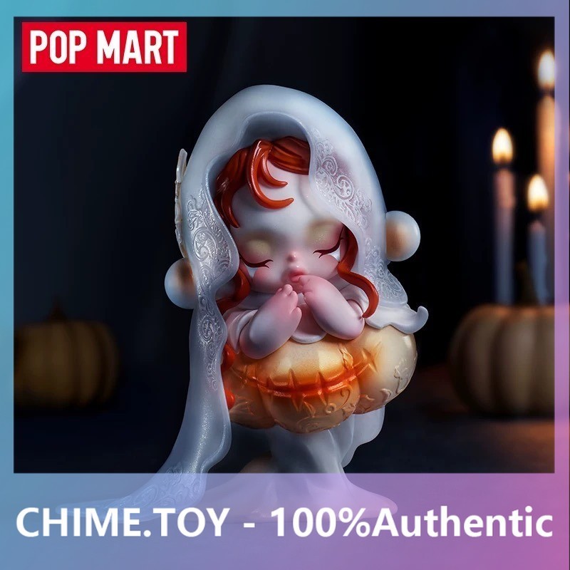 P POPMART SKULLPANDA White Moon Contract ของขวัญเล่นอินเทรนด์