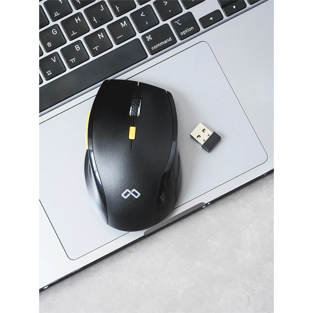 Maxtill เมาส์ไร้สาย เมาส์ DM-WOM500L mouse wireless wireless mouse ergonomic mouse พร้อมตัวรับ USB สีดำ