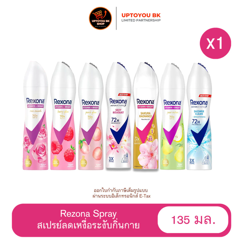 ( เรโซน่า 1 ขวด ) Rexona spray สเปรย์ โรลออน ลดเหงื่อและระงับกลิ่นกาย เรโซนา ขนาด135 มล.x1 ขวด