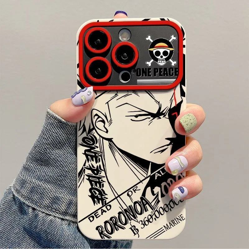 Anime Line หนุ่มหล่อเหมาะสําหรับ iPhone 16 14 XR 11 Pro 17 ProMax รวมทุกอย่างซิลิโคนอ่อนนุ่มป้องกันกรณี 14 Pro Max 8plus XS Max 12 15 Pro Max 13