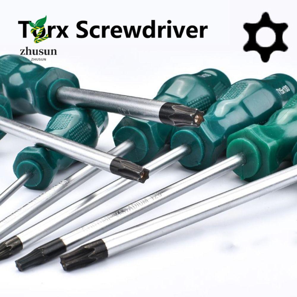 ZHUSUN Torx ไขควง, ไขควงหกเหลี่ยมยาวพิเศษ 400 มม., T15 T20 T25 T30 เครื่องมือ Home Repair Allen ไขคว