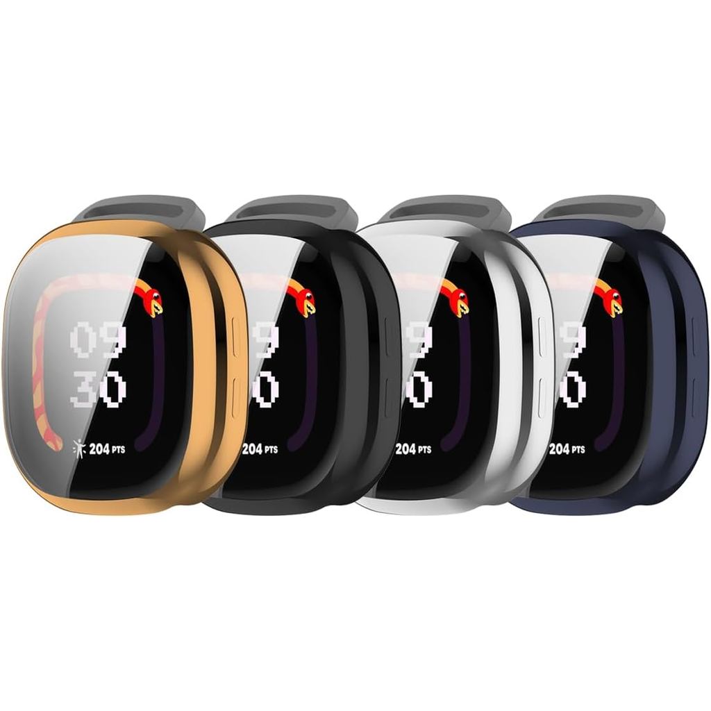 4 แพ็คใช้งานร่วมกับ Fitbit Ace LTE TPU ป้องกันหน้าจอกรณีคลุมทั้งหมดป้องกันกรณีกรอบกันชนสําหรับ Fitbi