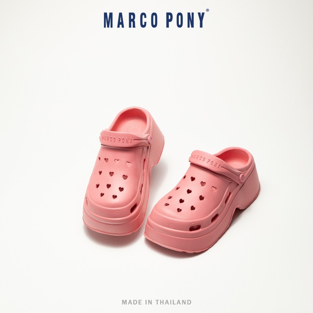Marco Pony รุ่น MH9031 รองเท้ารัดส้น รองเท้าส้นสูง สำหรับผู้หญิง กันลื่น แฟชั่น พื้นนุ่ม น้ำหนักเบา วัสดุ EVA