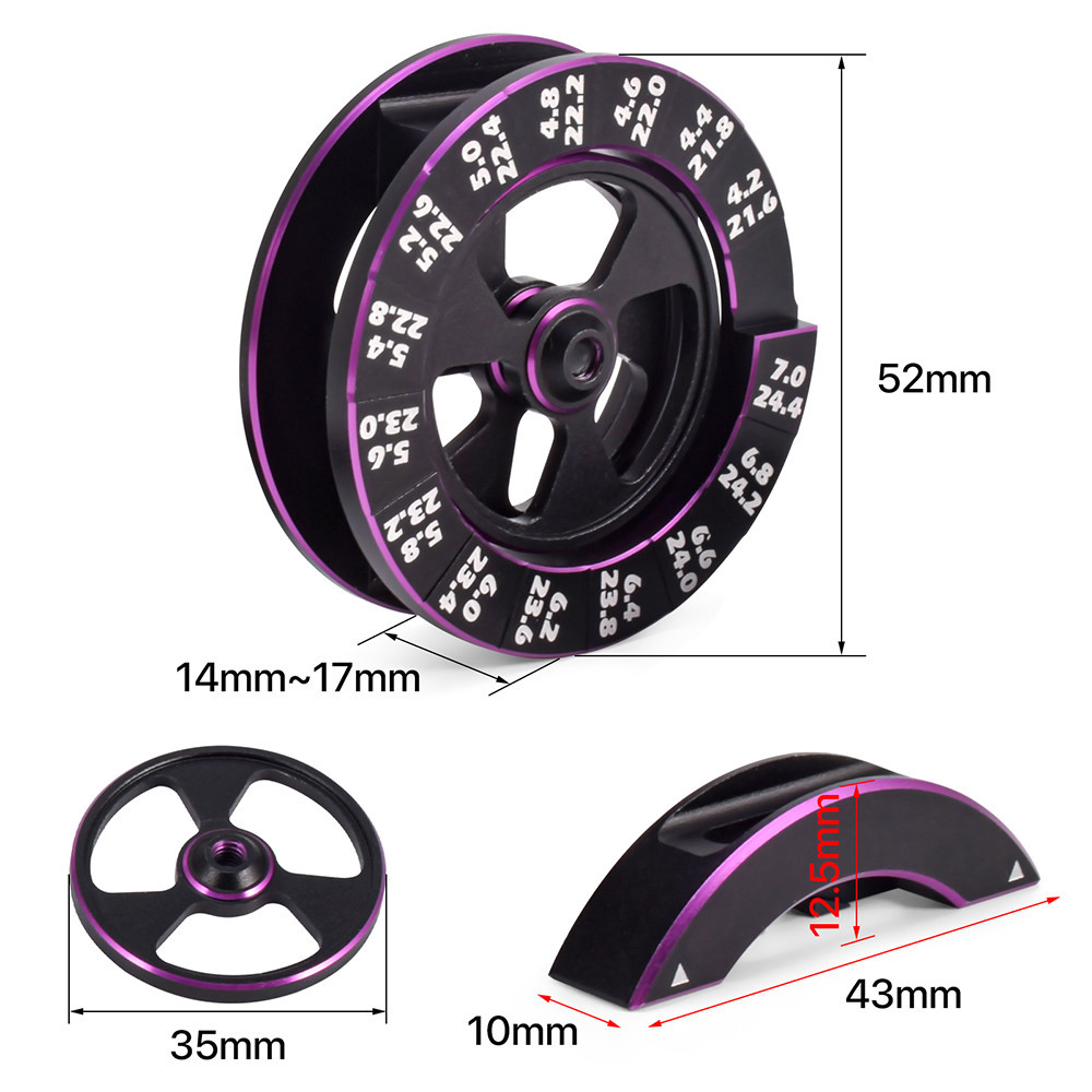9IMOD RC แชสซี Droop Gauge วัดวงกลม Droop Gauge Range 21-25 มม.สําหรับ 1/10 on-road Touring รถบํารุงรักษาอัพเกรด - รูปที่ 2