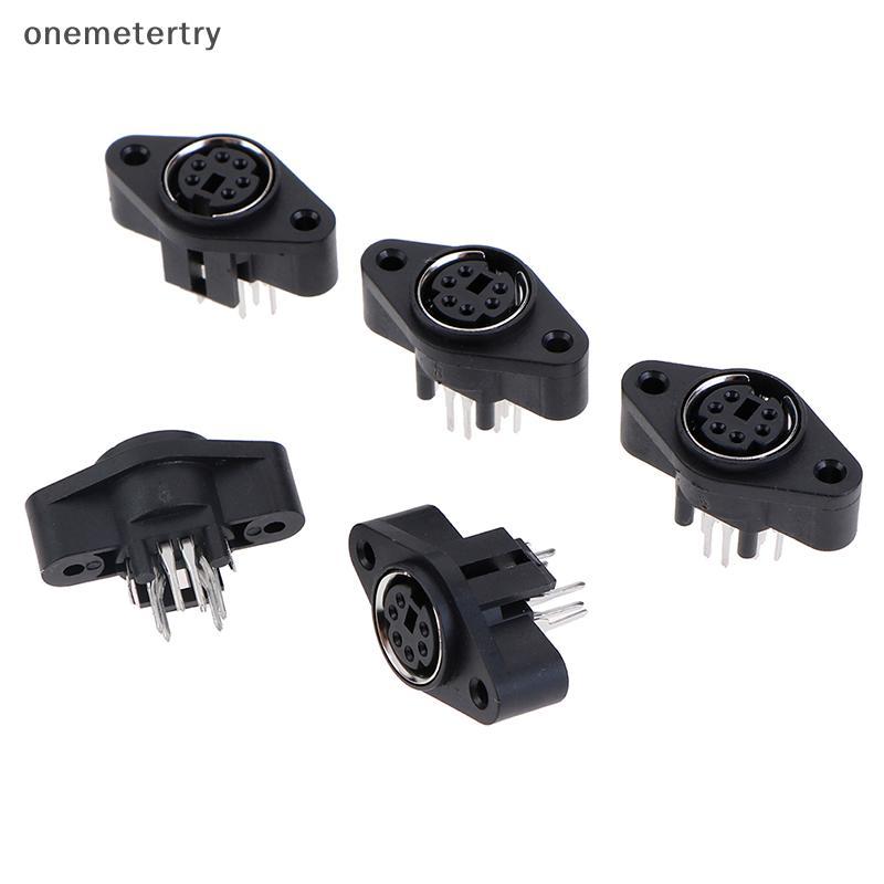 EM 5PCS MDC/S Terminal Socket DIN Jack Connector Mini PS2 6Pin 6P ซ็อกเก็ต n