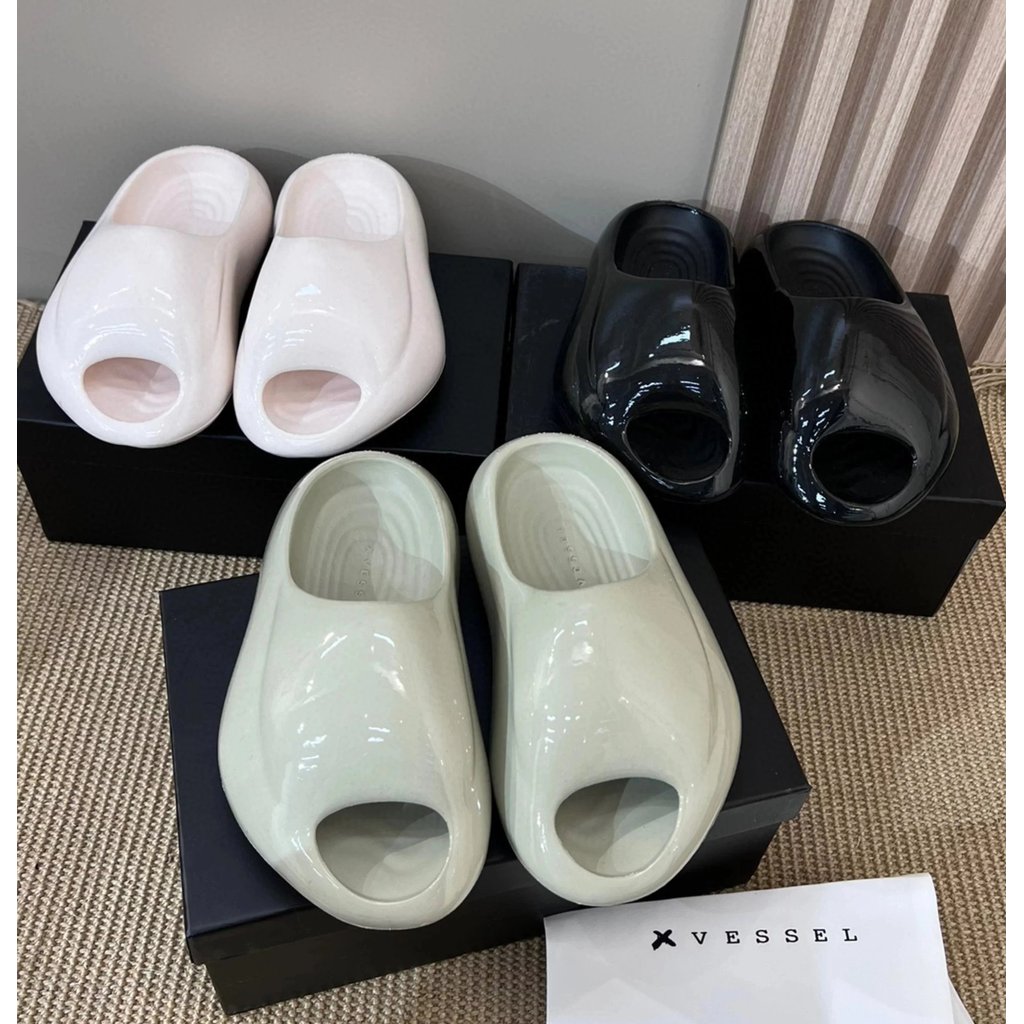 ? รุ่นสูง Wu Jianhao-XVESSEL Noahs Ark หนาSoled รองเท้าแตะปากปลารองเท้าแตะลําลอง Love รองเท้าแตะชายห