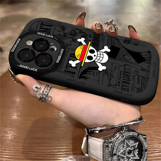เคสไอโฟน 13 17 Air 11 สำหรับ IPhone 11 17 16 15 13 12 14 Pro Max XR Max เคส IPhone One Piece Skull PFK803A