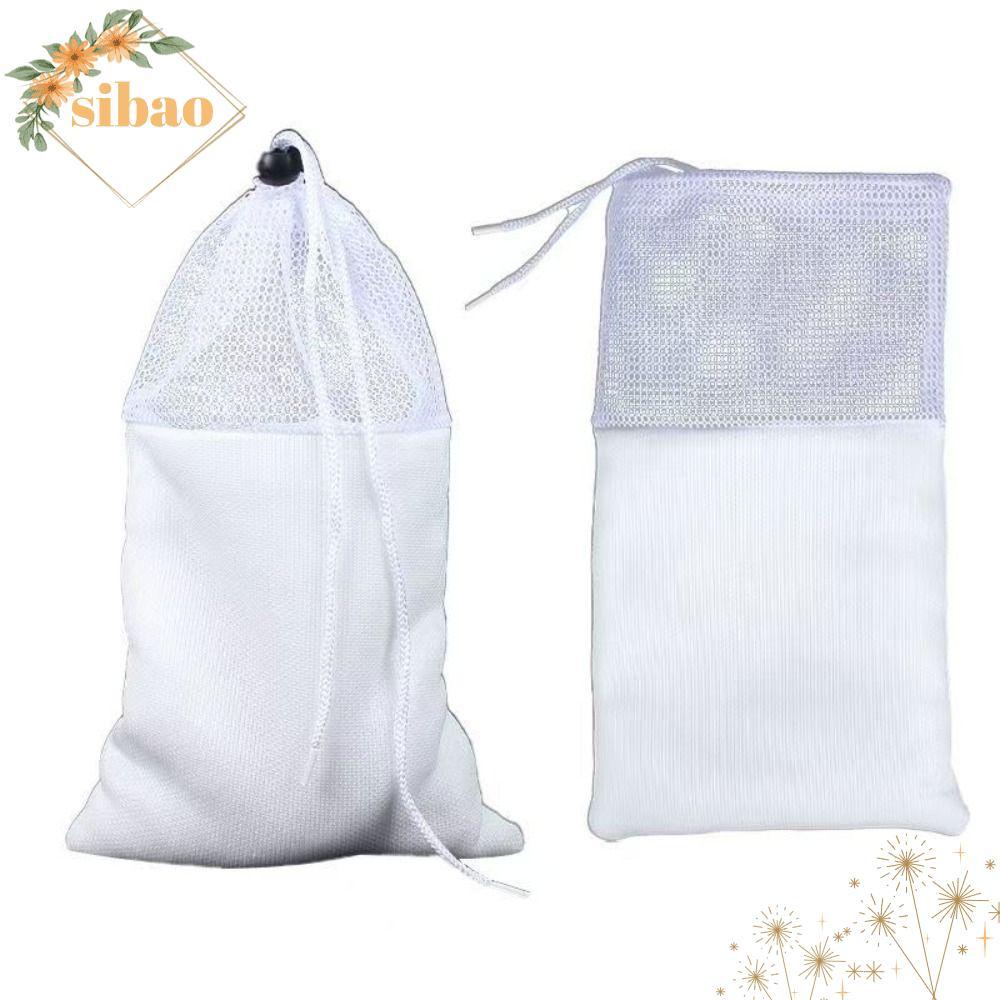 SIBAO Anti-over Flow กระเป๋า,ล้างทําความสะอาดได้ความหนาแน่นสูงถังปลาถุงกรอง,Reusable Anti-over หนาถั