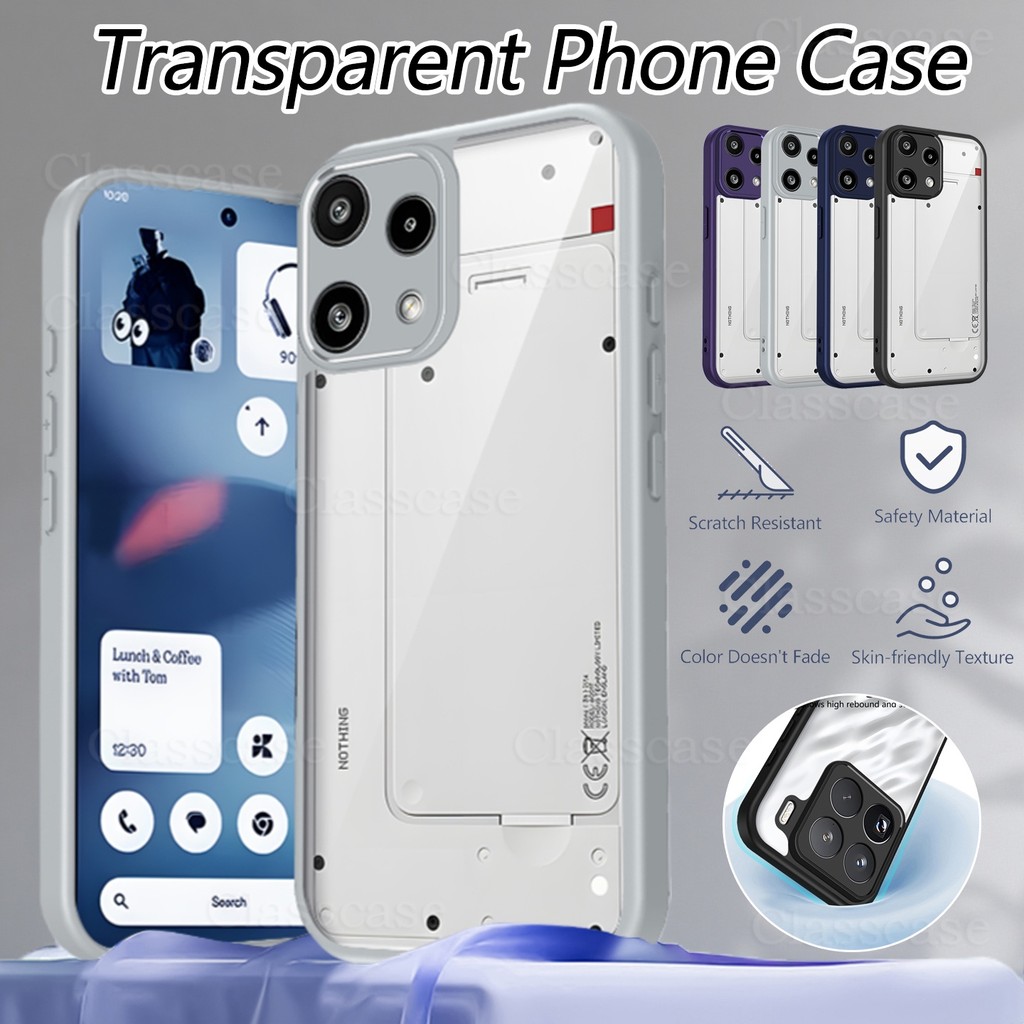 ปลอกสําหรับโทรศัพท์ไม่มีอะไร 3 A 3A Lite Pro 3ALite 3APro Phone3ALite Phone3APro Anti-Scratch โปร่งใสแฟชั่นหรูหรา PC + TPU Hard เคสโทรศัพท์กันกระแทกกล้องป้องกันปกหลัง
