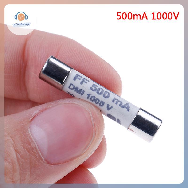 AFl 1 PC FF 0.5A 500mA 1000V dmi ฟิวส์สําหรับมัลติมิเตอร์ F15B F17B F18B 6.3x32 มม.TH