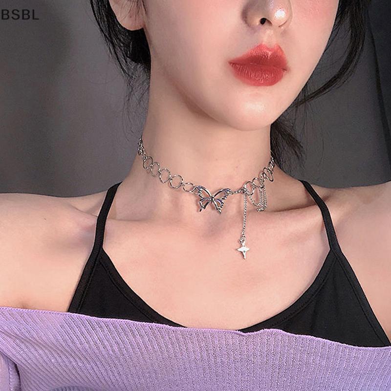 BSBL แฟชั่นผีเสื้อ sel สร้อยคอผู้หญิง Hollow Clavicle Chain ผีเสื้ออารมณ์เครื่องประดับสร้อยคอเครื่อง