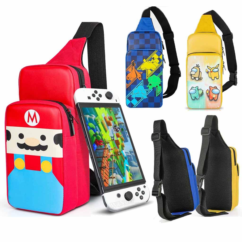 กระเป๋า Nintendo Switch แบบพกพาเข้ากันได้กับ Switch/Switch OLED - Switch Accessories Travel Crossbod