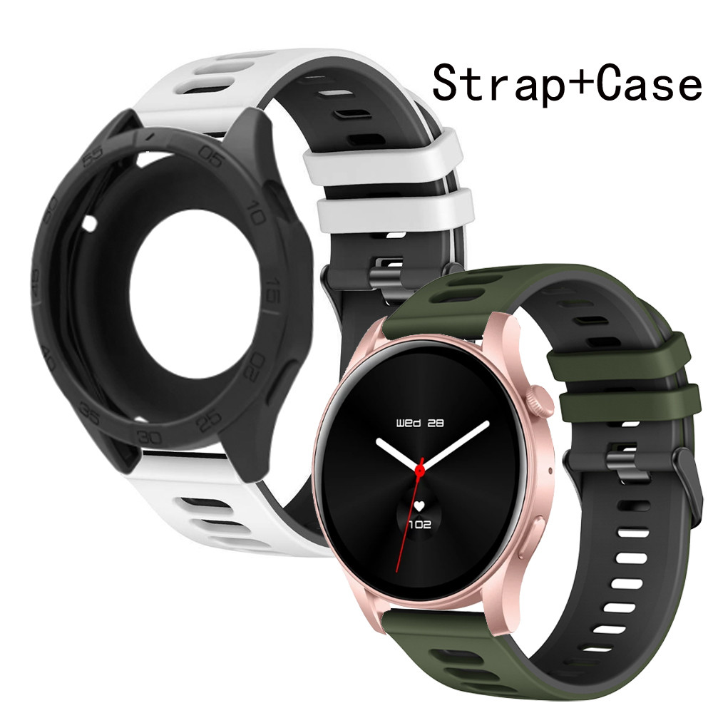 COLMI V73 สายรัดเคสหน้าจอเปลือกป้องกันสําหรับ COLMI V73 สายนาฬิกาสมาร์ทวอทช์สายรัดข้อมือซิลิโคน