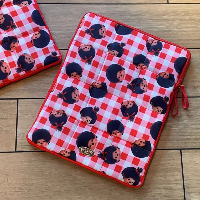 กระเป๋ากันน้ําสำหรับเครื่องมือสื่อสาร พกพาสะดวก ลายตาข่ายสีแดง สไตล์น่ารัก