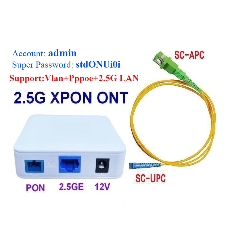 V2801Q 2.5G XPON ONT EPON GPON ONU พร้อม Pppoe