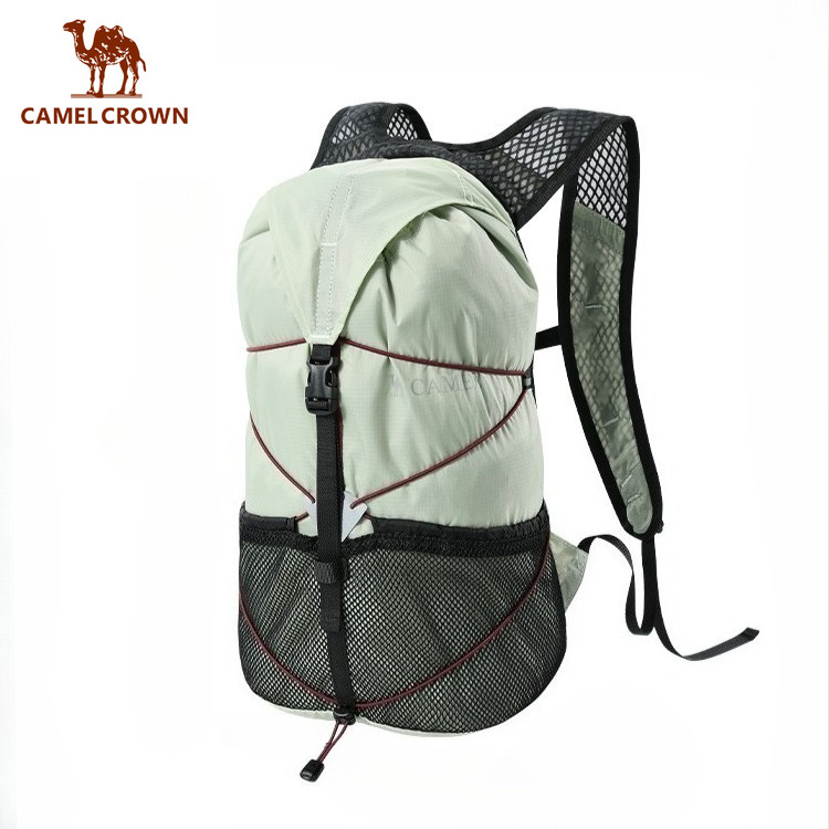 CAMEL CROWN 15L น้ําหนักเบา Commuting Travel กระเป๋าเป้สะพายหลังเดินป่ากลางแจ้ง Daypack