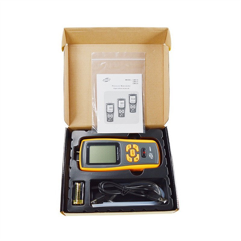 Biozhi GM510 Handheld Differential Pressure Gauge เครื่องวัดความดันแบบดิจิตอล GM511GM520 Differentia