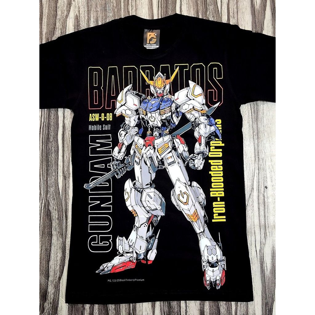 PG133 GUNDAM IRON-BLOODED ORPHANS ASW-G-08 BARBATOS LUPUS ANIME MECH เกรดพรีเมี่ยมสีดํา TIMBER เสื้อ