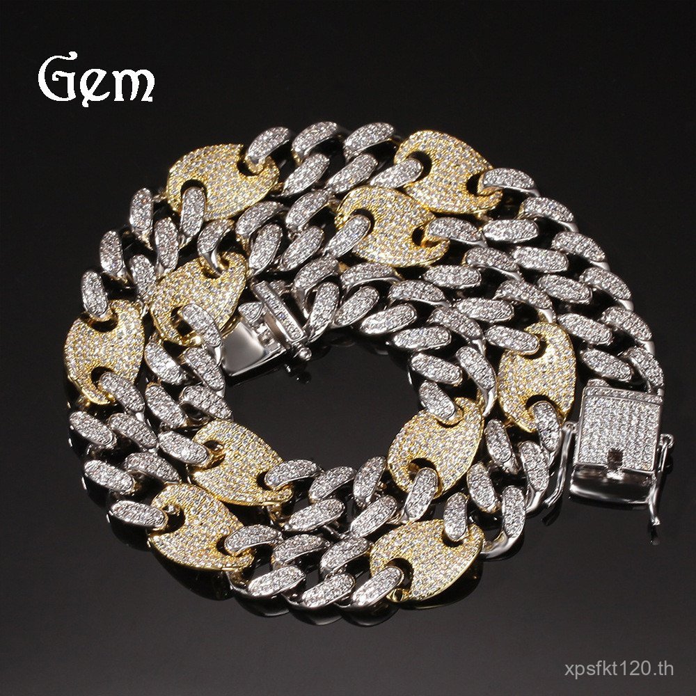 Hip Hop ผู้ชายการจับคู่สีสร้อยคอยุโรปอเมริกัน Punk Multi-Specification Cross-Border บุคลิกภาพแฟชั่นส