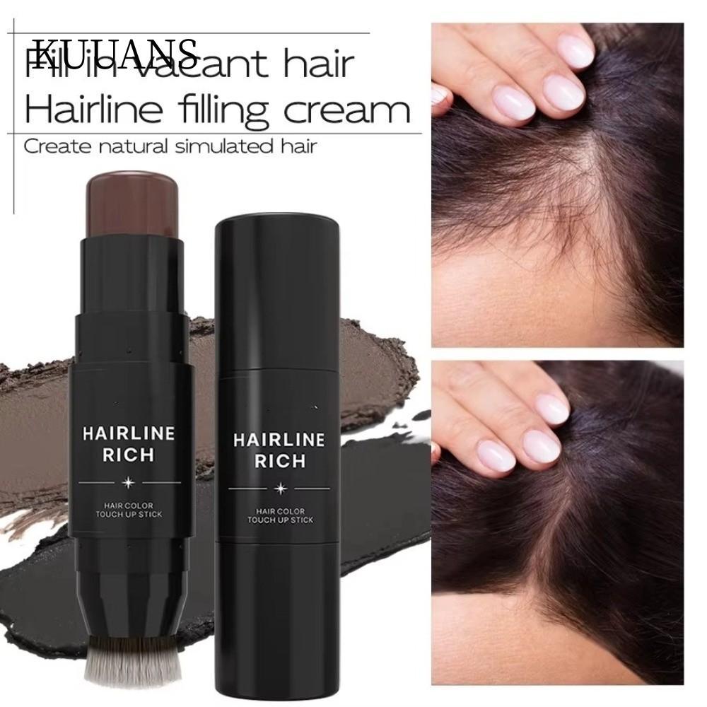 KUUANS Hairline คอนซีลเลอร์ปากกา,กันเหงื่อ 2 In 1 Dual-Ended Root Touch Up Stick,คุณภาพสูงพร้อมแปรงก