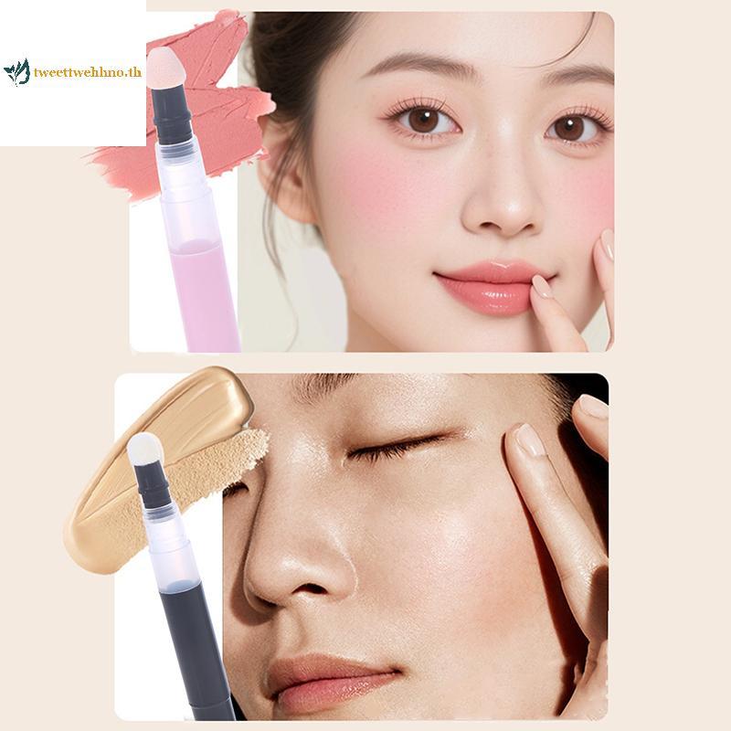 Tweetwehhno 3ml Twist ปากกาหลอดที่ว่างเปล่าฟองน้ําเคล็ดลับเครื่องสําอางค์คอนเทนเนอร์ปากกา Lip Gloss 