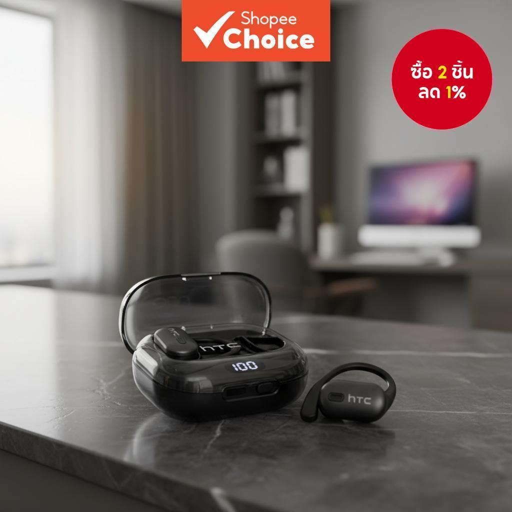 HTC NE08 หูฟังเอียร์บัดแปลภาษา AI บลูทูธ 6.0 รองรับ 135 ภาษา แปลเรียลไทม์ ลําโพง HiFi 10 มม.