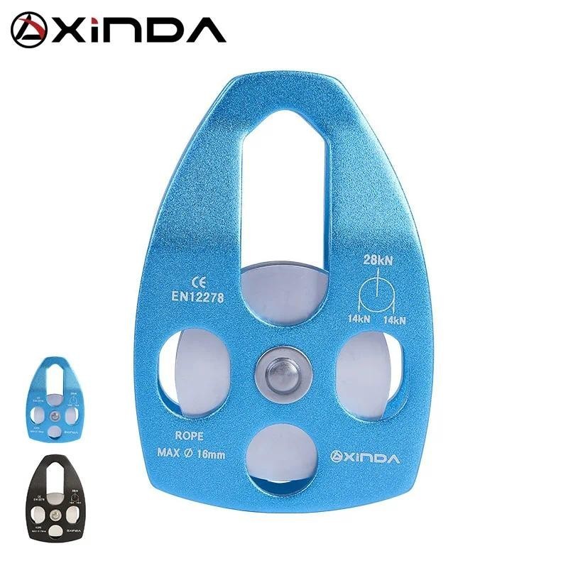 XINDA Professional Pulley Gear สำหรับการปีนเขาระดับสูงและอุปกรณ์ช่วยเหลือในภาวะฉุกเฉิน พร้อมแผ่นสวิง