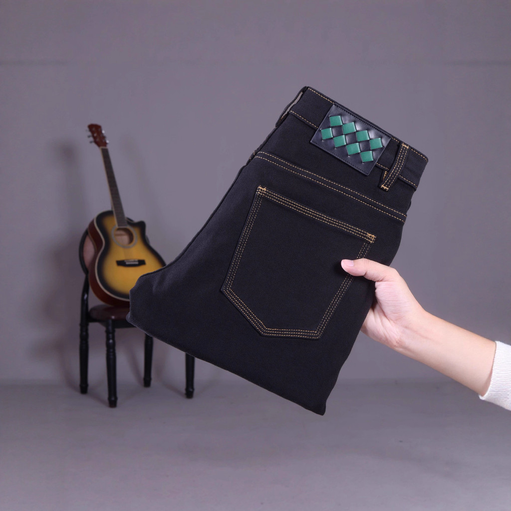 ZD5Q BV# Light Luxury2025New Autumn Winter European Style Washed Soft Stretch Jeans for Men Slim Fit