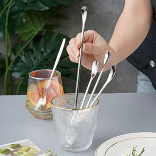 ช้อนคนด้ามยาว ช้อนสแตนเลส ช้อนชงกาแฟ บาร์ผสม IL7C