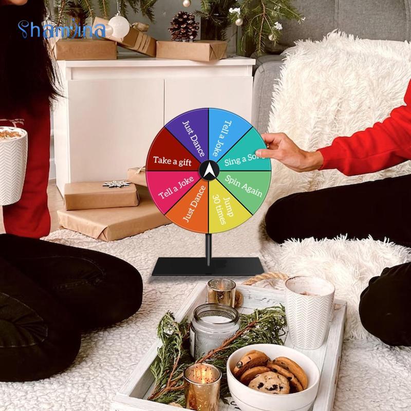 [Shamjina] โต๊ะรางวัล Turntable Lucky Draw Roulette Wheel สําหรับเกมการเรียนรู้แบบโต้ตอบ